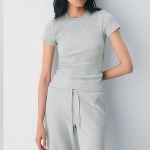 Aritzia TNA Homestretch Ribbed Shortsleeve T-shirt